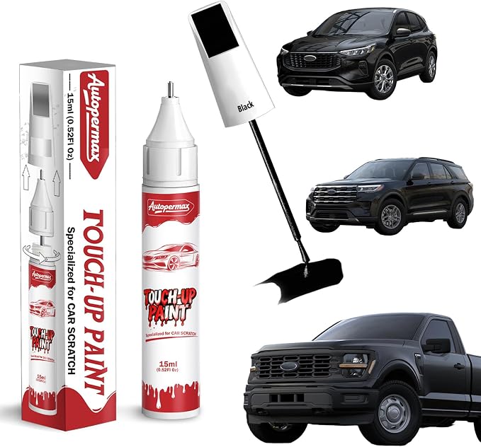 Black Touch Up Paint for Nissan, Accurate Color Car Paint Scratch Repair Exact Match, Quick and Easy Fix Chips and Nicks Scuff(Gloss Black)