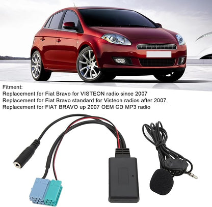 Acouto Bluetooth AUX in Adapter, for Bravo for Radio Since 2007 6+8 Pin Bluetooth AUX in Adapter Hands Microphone