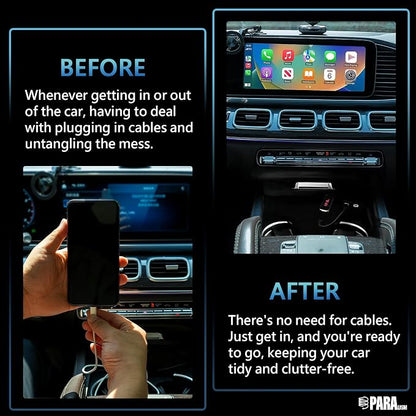 Wireless CarPlay Adapter 2026 Upgrade for Apple iPhone iOS 10+ & Cars from 2015+, Converts Factory Wired to Wireless CarPlay Dongle Plug & Play