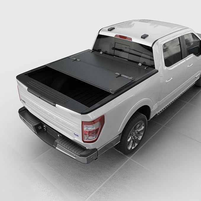 Toptiny Low Profile Hard Folding Truck Bed Tonneau Cover Fits 2015-2026 Ford F-150 6.5' Bed (78")