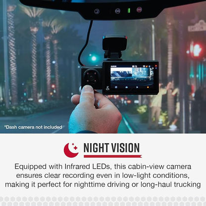 Cobra Cabin-View Camera for SC Series Dash Cams, Full HD Video in-Vehicle Monitoring with Night Vision