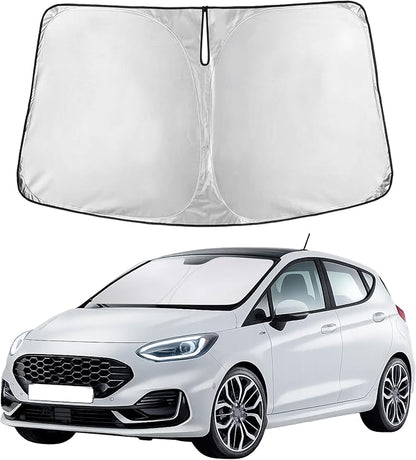 EcoNour Windshield Sunshade Compatible for Ford Fiesta 2017-2021 2022 2023, Sun Visor for Front Windshield & Window Sun Shade Cover, UV Heat Blocker & Protector, Car Accessories