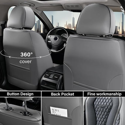 Coverado Car Seat Covers Full Set, Black Seat Covers, Automotive Car Seat Cover, Car Seat Cushion, Car Seat Covers Front Seats Back Seat Covers, Car Seat Protector Universal Fit Most Cars
