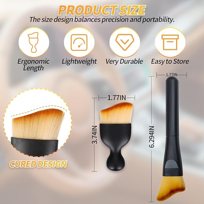 4PCS Car Interior Dust Brush,Soft Microfiber Bristles, Car Detailing Brush Cleaning Brush, Dust Brush Car Interior Cleaning Tool for Car Vents, Dashboards, and Home Use