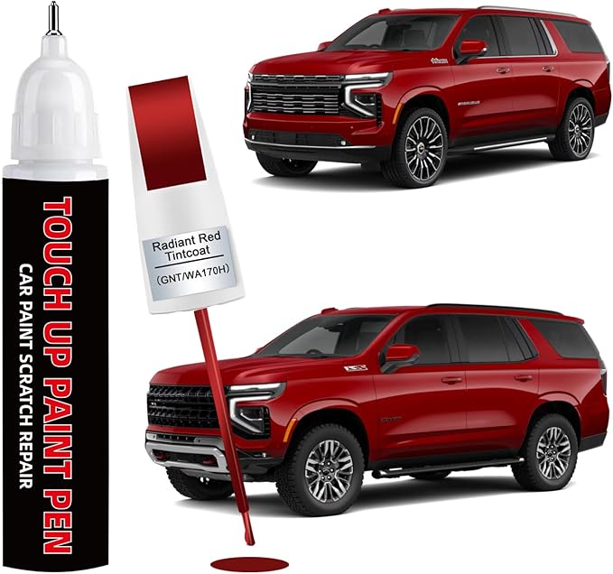 Radiant Red Tintcoat(GNT/WA170H) Car Touch Up Paint for Chevy 2-in-1 Car Scratch Repair Pen with Tip&Brush, DIY Color-Code Matched Auto Paint for Rock Chips Door Scratches Paint Nicks Bumper Marks
