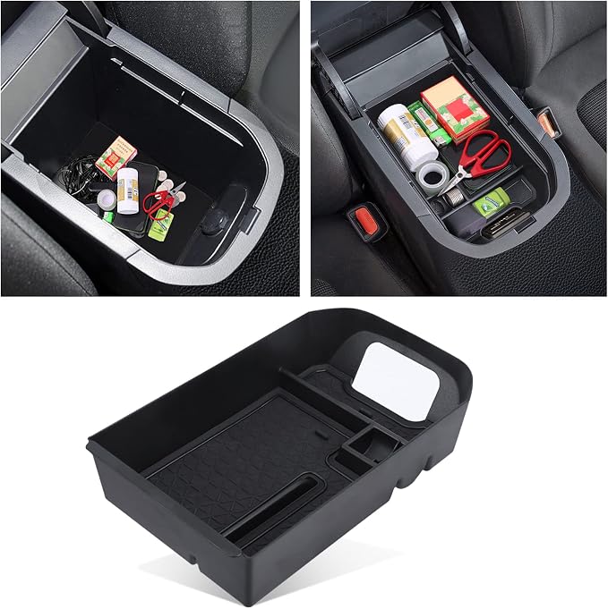 DIAMOOKY Upgraded Center Console Organizer Compatible with Toyota RAV4 2025 2024 2023 2022 2021 2020 2019 Interior Accessories, Gear Shift Storage Tray Secondary Box Insert Divider - 2pcs
