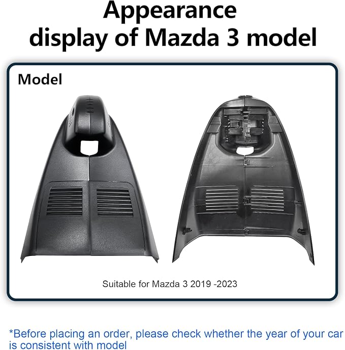 Mangoal 4K Dash Cam Custom fit for Mazda 3 2019 2020 2021 2022 2023(Model A), UHD 2160P Video, Free App & WiFi, GPS, 64GB Card