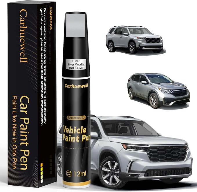 NH-830M Lunar Silver Metallic Touch Up Paint Compatible with Honda, Exact Match Car Paint Pen Automotive Scratch Repair Remover Kit Quick & Easy Solution for Vehicle Chips and Nicks