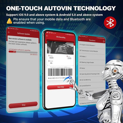Thinkdiag2 All System Bidirectional OBD2 Diagnostic Scanner for iOS & Android, THINKCAR Bluetooth Scan Tool with CAN-FD Protocol, 15+ Reset Functions, ECU Code, Active Test, AutoVIN, 1 Year Update