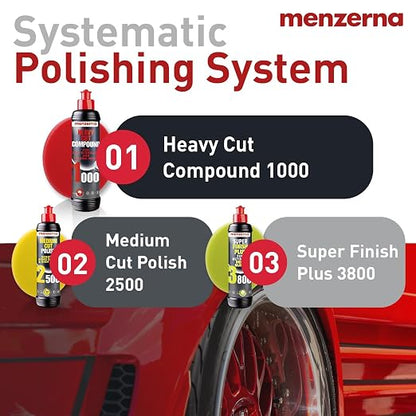 menzerna Heavy Cut Compound 1000" I Abrasive Polishing Compound for Deep Scratches, Sanding Marks, Swirls & Holograms I Buffing and Polishing Compound for Scratch Repair I Silicone Free I 8 fl oz.