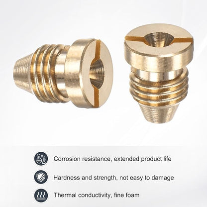 M METERXITY 4-Pack Foam Cannon Orifice Nozzle, 1.4mm Brass Universal Thread Tips for Snow Foam Lance/Garden Hose/Kitchen Cleaners, Sprayer Connector Replacement Nozzles