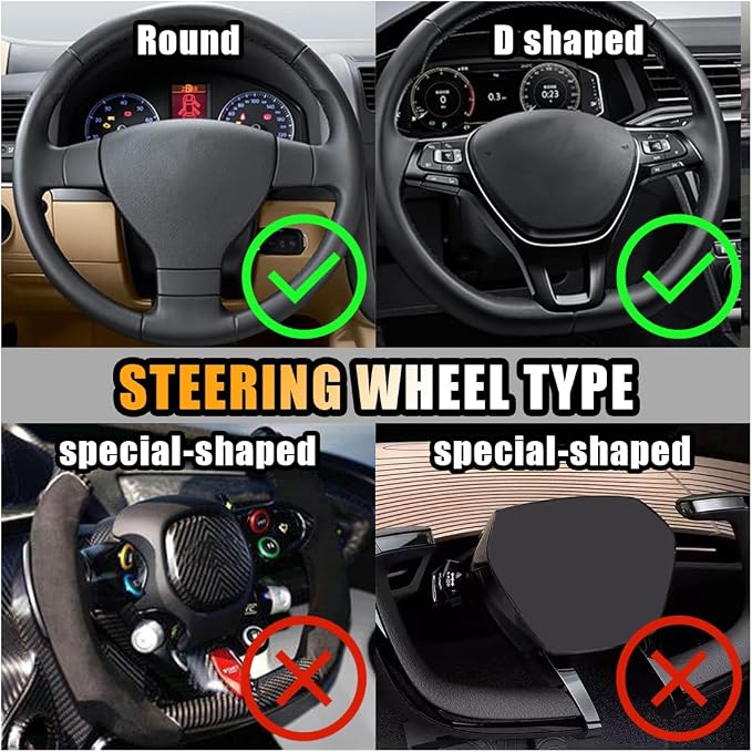 Bling Soft Leather Steering Wheel Cover, 15 Inch Colorful Rhinestones Auto Elastic Protector with Crystal Diamond for Women Girls, Car Accessories for Most Cars, SUVs (Blue)