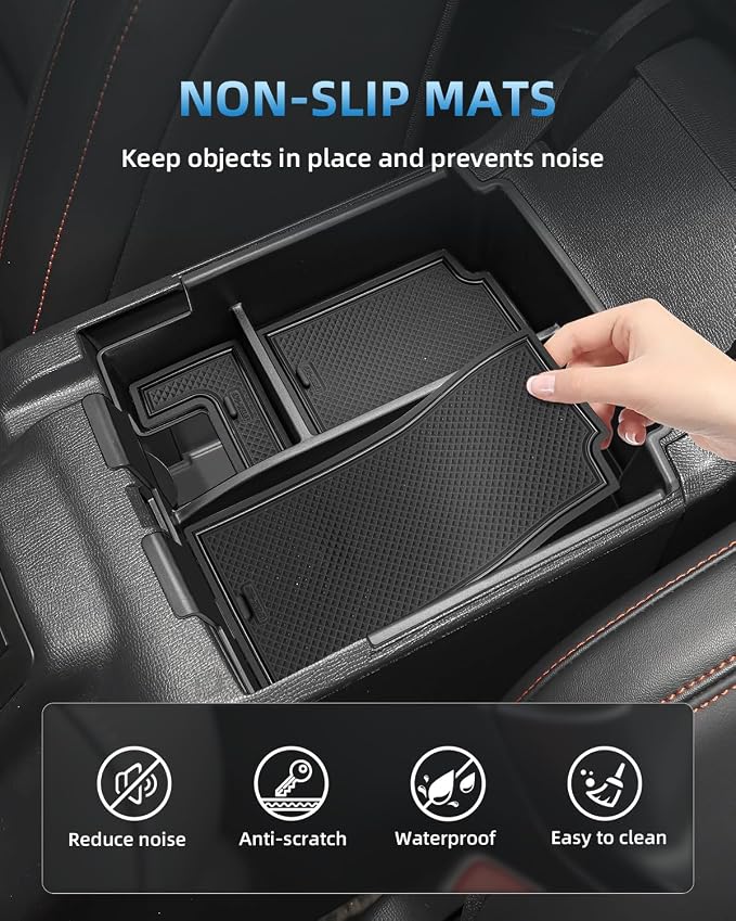 Center Console Organizer for 2026 2025 Ford Bronco 4 Door Models (Not for 2-Door, Manual Transmission or Bronco Sport)
