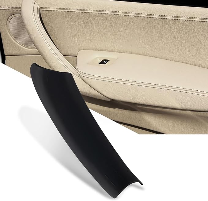 1PCS Black Driver Side Pull Handle Covers Compatible with X3 F25 2010-2016 X4 F26 2014-2017 Left Door Handle Interior Door Pull Handle