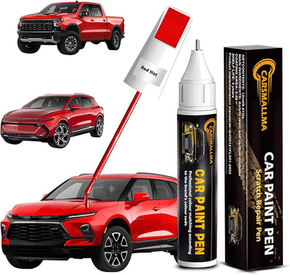Touch Up Paint for Chevrolet Red Hot(G7C/WA130X), Color Exact Match Auto Paint Repair Pen Fix Chips and Nicks Scuff