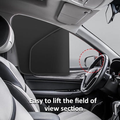 Car Window Sun Shades Curtains - Magnetic Privacy Curtains Side Window Sun Shades 100% Block Light Car Window Covers with Cooler Feeling 4Pcs, Thicken(Thickset, 4pcs)