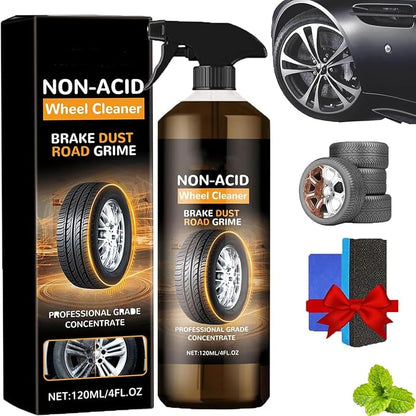 Wheel Cleaner Spray, Wheel and Tire Cleaner, Versatile and Powerful Rust Converter, Turn Filthy Wheels into Instant Shine and Lasting Protection (1, 1Pc)