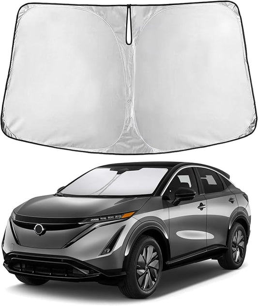 EcoNour Windshield Sunshade Compatible for Nissan Ariya 2023 2024 2025, Sun Visor for Front Windshield & Window Sun Shade Cover, UV Heat Blocker & Protector, Car Accessories