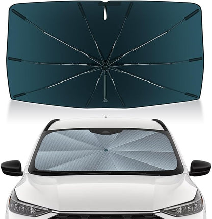 Autorder Windshield Sun Shade Umbrella for 2020-2025 2026 Ford Escape Accessories,Upgraded Ice Crystal Material,Easy Setup Umbrella Sunshade for Car Windshield,100% Sun Blocking
