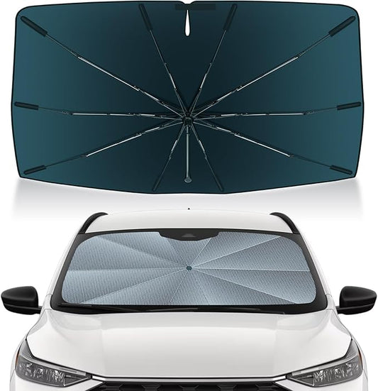 Autorder Windshield Sun Shade Umbrella for 2020-2025 2026 Ford Escape Accessories,Upgraded Ice Crystal Material,Easy Setup Umbrella Sunshade for Car Windshield,100% Sun Blocking