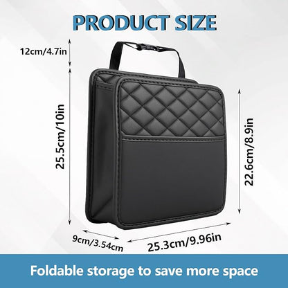 vvag Car Seat Back Organizer, PU Leather Hanging Storage Pocket with Large Capacity, Multipurpose Auto Travel Essentials Organizer for Backseat, Universal Fit for Most Cars SUVs Trucks