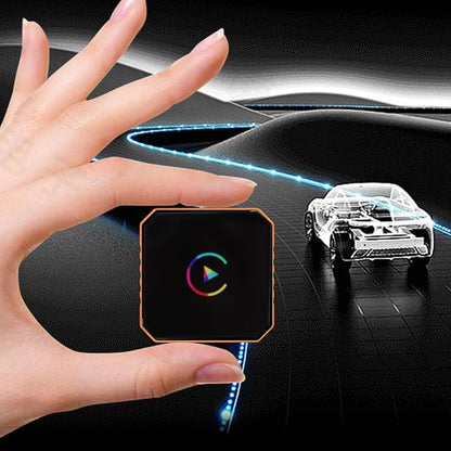 Tangxi Mini Wireless Car Play Adapter for iOS Phone, Converts Wired to Wireless for Car Play & Android Auto, Plug and, Fast Auto Reconnect, Stable Control (Color Pattern)