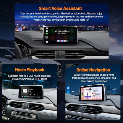 Mazda Apple CarPlay & Android Auto HUB OEM USB Media Retrofit Kit for Mazda 2/3/6/CX3 CX5/CX8/CX9/MX5/Miata 2014-2019 with MZD Connect System, New Upgraded TK78669U0C Parts