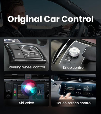 Wireless CarPlay Adapter for iPhone,Convert Wired to Wireless CarPlay Dongle for OEM Wired CarPlay Cars,Apple CarPlay Wireless Adapter Fit for Cars from 2015,Plug & Play Black