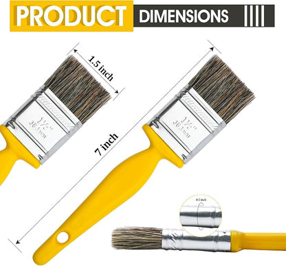 Nanoskin Ultra-Soft Paint Style Detail Brush, 3-Pack - 1" Double Thickness China Bristles | Ideal for Auto Interior, Exterior, Wheels, Emblems & Tight Spaces | Essential Car Detailing & Cleaning Tools