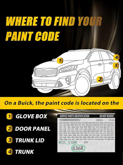 Touch Up Paint for Buick White Frost Tricoat(G1W/WA140X) Car Touch Up paint Genuine Exact Color Code Compatible With Buick Vehicle