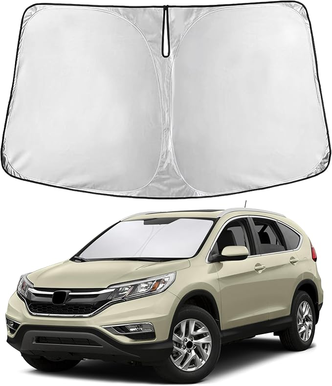 EcoNour Windshield Sunshade Compatible for Honda CR-V 2012-2014 2015 2016, LX, EX, EX-L, Sport, Sport-L, Touring, Sun Visor for Front Window Sun Shade Cover, UV Protector, Car Accessories