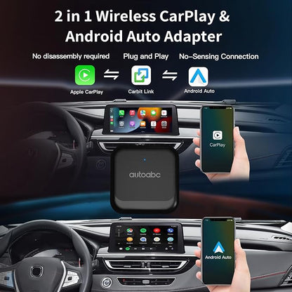 CarbitLink Adapter for Chery/Chirey Geely Jac Changan Jetour MG Gac Baic, Wireless CarPlay/Android Auto Converter for OEM Smart-Link Phone-Link EasyConnection v6.0 and Above 2022-2026 Cars