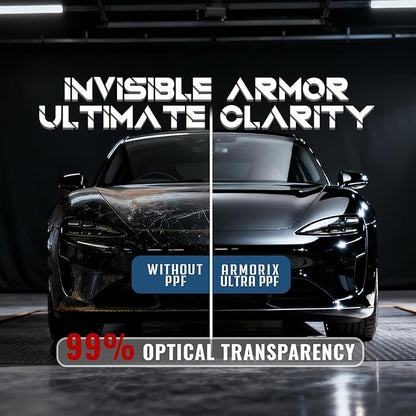 Rockrose Ultra Gloss TPU Clear PPF Film for Car Paint Protection 60 in x 50FT Self-Healing, UV Protection, Scratch & Stain Resistant Hydrophobic, Wet Installation, Strong Adhesive, 7.5 mil Thickness