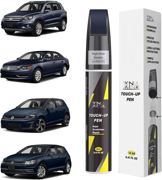 XNA Night Blue Metallic(LH5X/Z2) for Volkswagen Touch Up Paint, Car Scratch Remover for Nicks and Chips Repair, 2-In-1 Quick & Easy Fix Car Scratch Repair Kit with Exact Color-Matched