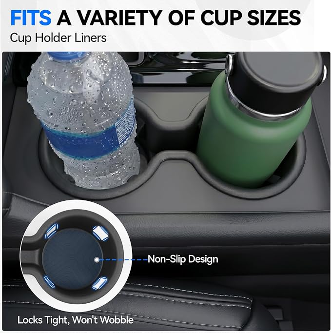 ELECFRESH 4PCS Center Console Organizer Tray for 2023-2026 Honda Pilot 2024-2026 Honda Ridgeline&Passport Accessories, Armrest Storage Box and Divider, Hidden Storage Box and Cup Holder