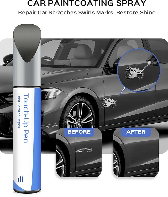 YR-578M Urban Titanium Metallic Touch Up Paint Compatible with Honda Exact Match Chips and Nicks Touch Up