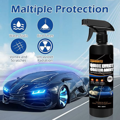 500ML Car Coating Spray-Quick Effect Coating Agent for Most Vehicle Finishes - Helps Refresh Exterior Gloss & Reduce Surface Buildup for Long-Lasting Polish Spray Wash
