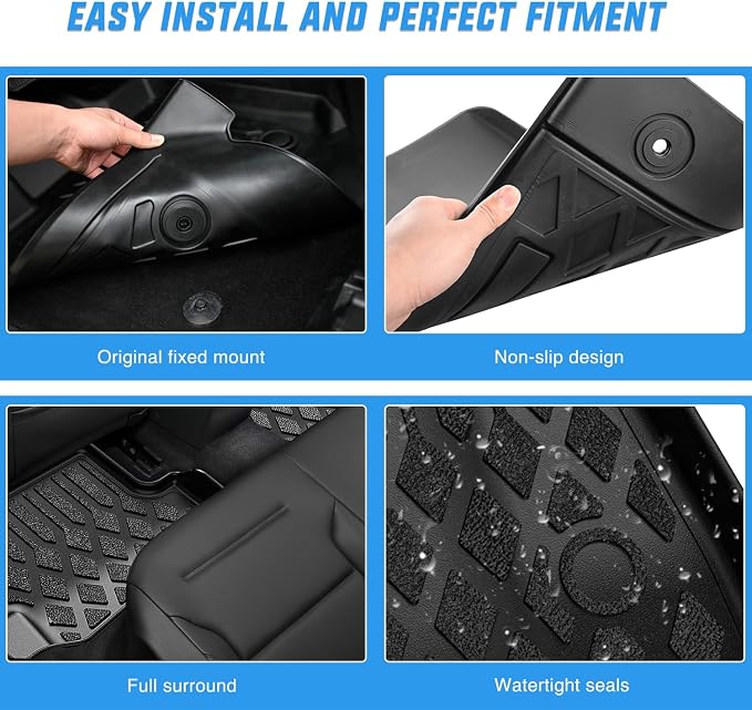 Nilight TPE Floor Mats for Dodge Ram Promaster 1500 2500 3500 2018 2019 2020 2021 2022 2023 2024 2025 All Weather Custom Fit Heavy Duty Floor Liners