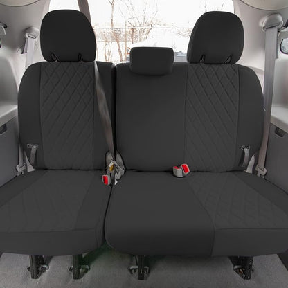 FH Group Custom Fit Car Seat Covers Specifically Made for 2011-2020 Toyota Sienna 7 Seater with Ultraflex Neoprene Water Resistant Automotive Seat Covers - Full Set Black