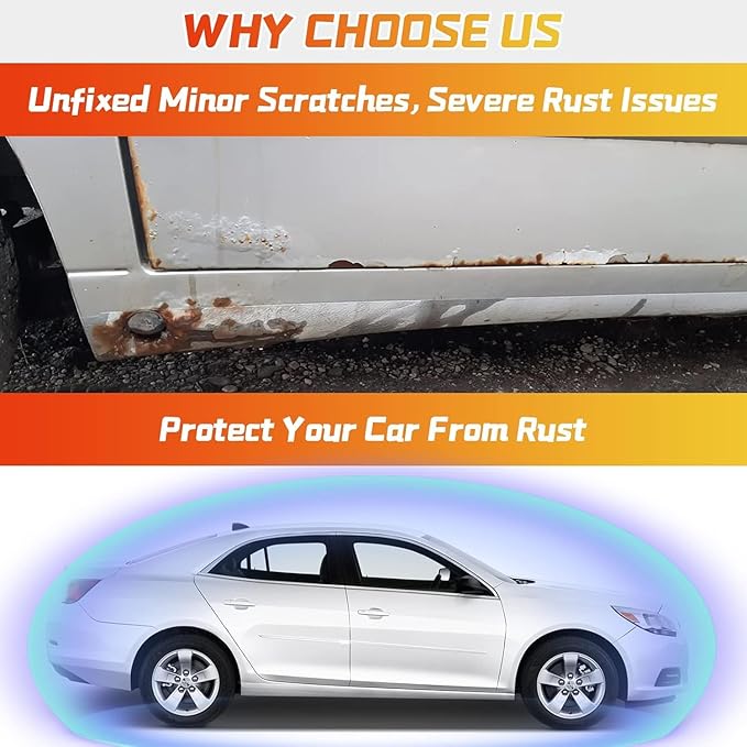 Touch Up Paint Pen for Cars, Car Paint Scratch Repair, 2-In-1 Car Touch Up Paint Fill Paint Pen, Quick & Easy Solution to Repair Minor Automotive Scratches 0.8 fl oz (White)