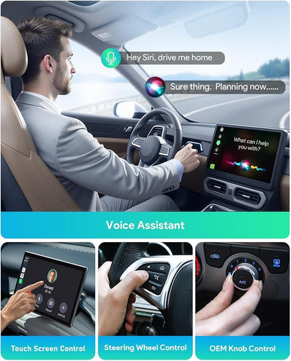 2026 Upgrade Magic AI Box Wireless CarPlay Box, 5.8GHz Stable Zero Delay WiFi, Plug & Play 3s Auto Connect, Compatible iOS 10+ & Android 11+ Cars
