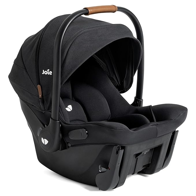 Joie Baby, Mint Latch Baseless Infant Car Seat – Lightweight, Built-in Rigid Lower Anchor Attachments and Side-Impact Protection – No Base Installation Required, Travel-Friendly Design (Shale Dark)
