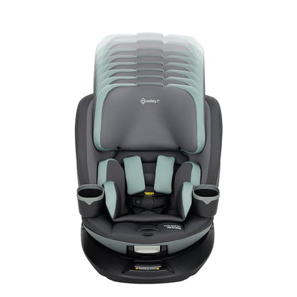 Safety 1st Turn and Go 360 ST 360 Rotating Car Seat, SafetySwivel, SecureTech Installation, All-in-One Convertible Car Seat, 3-in-1 Rear-Facing, Forward-Facing, Booster, 5-100 lbs, Seafoam Mist