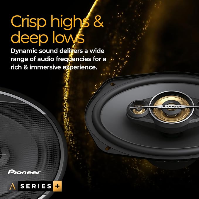 Pioneer A-Series Plus TS-A6991F 6” x 9” 5-Way Speakers (Pair) – 700W Max, Balanced Sound + Smooth Treble, Enhanced Bass, Great Stock Replacement