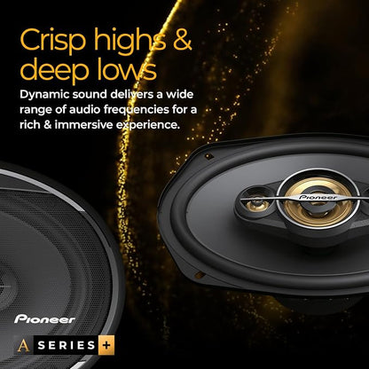 Pioneer A-Series Plus TS-A6991F 6” x 9” 5-Way Speakers (Pair) – 700W Max, Balanced Sound + Smooth Treble, Enhanced Bass, Great Stock Replacement