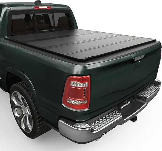 AUTOSAVER88 Hard Quad Fold Truck Bed Tonneau Cover Fit for Dodge Ram 1500 2002-2023, Dodge Ram 2500 3500 2003-2026 with 8ft Bed Without Rambox
