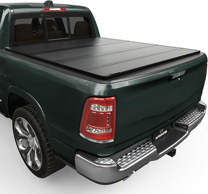 AUTOSAVER88 Hard Quad Fold Truck Bed Tonneau Cover Fit for Dodge Ram 1500 2002-2026 (Classic & New), Fits for Dodge Ram 2500 3500 2003-2026 with 6.4ft Bed Without Rambox