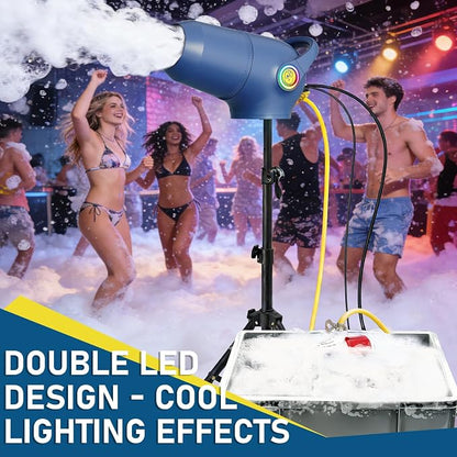 Party Foam Cannon, 3 Modes Foam Machine for Party, Adjustable Wind Speed Detachable Front Barrel, Foam Making Machine for Garden Backyard Pool Indoor (Foam Machine - Enhanced Version)