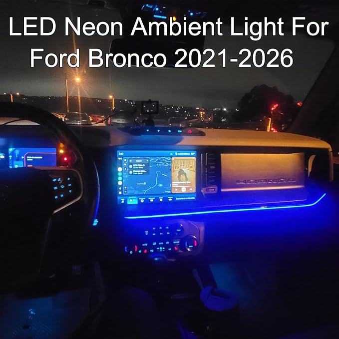 Led Ambient Lighting for Ford Bronco 2021-2026 Atmosphere Light LED Neon Strip Light