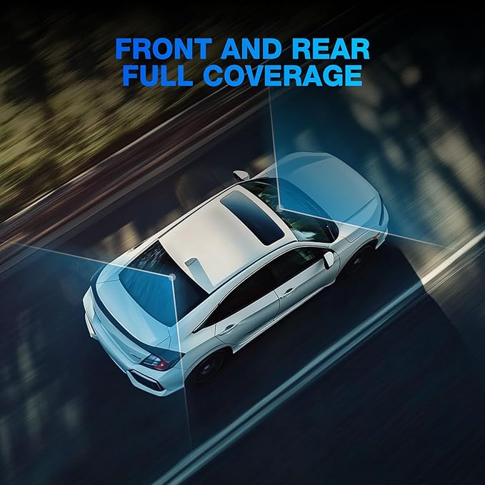 Type S T200 AI Driver Assistance Dash Cam Powered by ADAS, 1440p, Collision Alerts, Lane and Pedestrian Detection, Vehicle Departure Reminders, Front Rear 2 Channel Smart 24/7 Video Surveillance